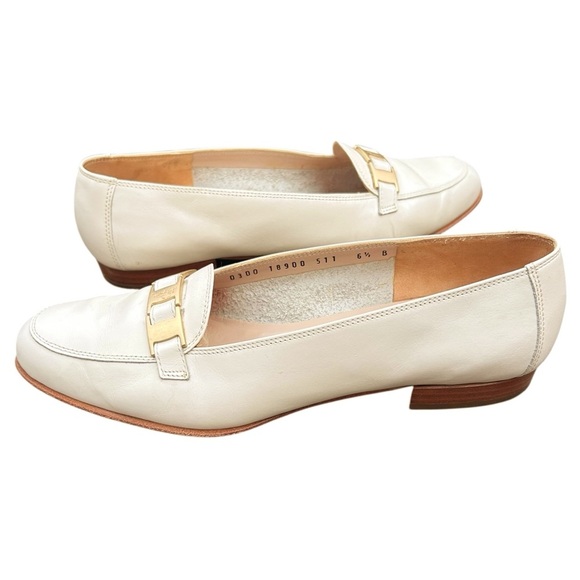 Vintage Salvatore Ferragamo Ponza Loafer 6.5 Old Money Gold Hardware Classic - Picture 6 of 16